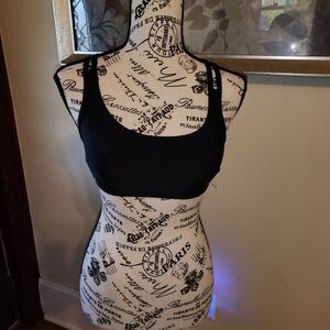 Black Strappy Sports Bra